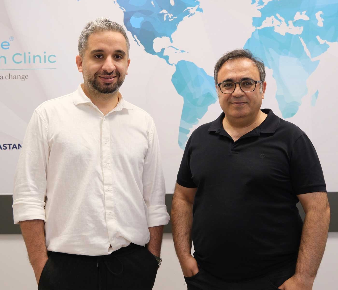 Dr Mani Habibi and Prof Dr Nurullah Bulbuller, bariatric surgeons at NewMe Obesity Clinic, Antalya